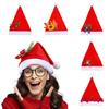 Santa Hat,Christmas Hats with Bows Xmases Holiday Hat Unisex Adults Christmas New Year Festive Holiday Party Supplies
