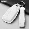 Genuine Leather Auto Key Fob Cover Case Housing Fit For Vw Volkswagen Golf 8 Skoda Octavia A8 Seat Leon Mk4 Protected Remote Key Ring Bag