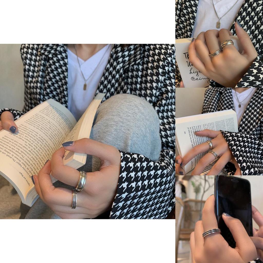 925 Silver Stylish Open Ring With Artistic Lines And Retro Vibe Ideal For Daily Wear