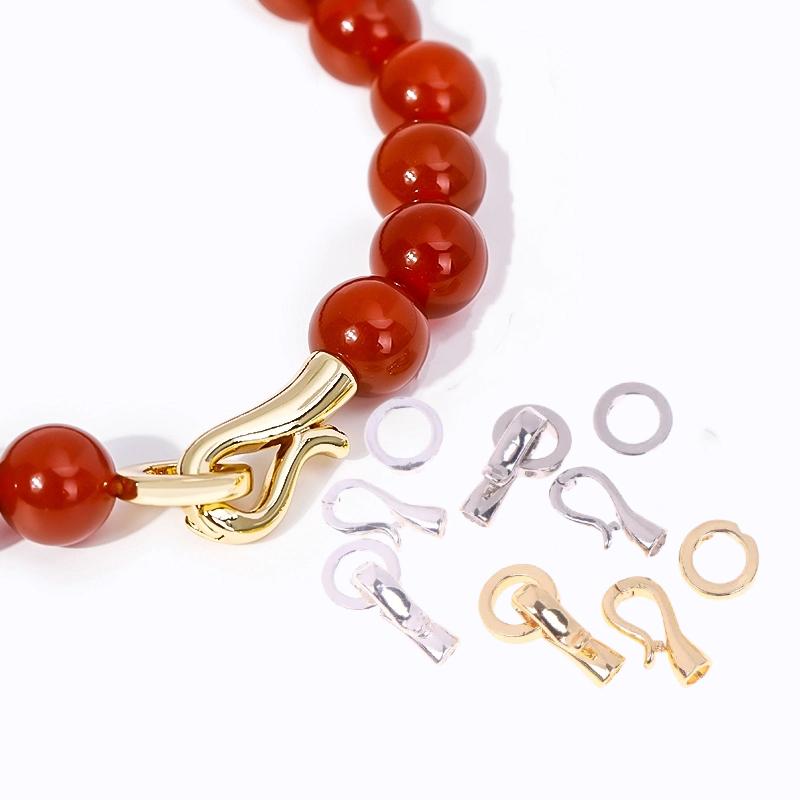 2 Stück Verbinderschließen Für Perlenarmband Halskette Herstellung Perlen Endkappen Verschlussklemmen DIY Schmuckzubehör