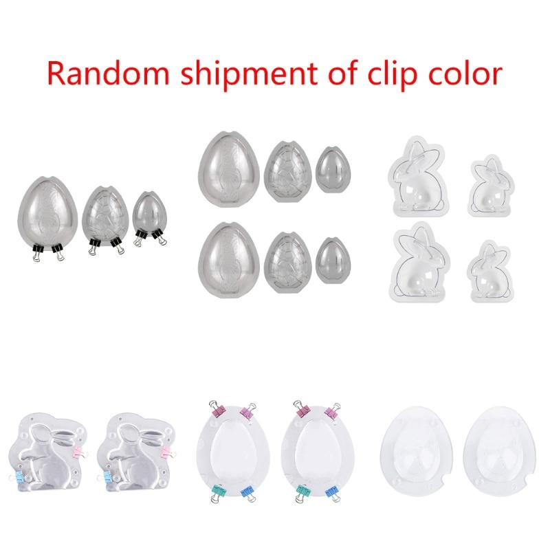 Flexible Display Ornament Molds Rabbit Pendant Molds Silicones Fondant Cake Mould Baking Tool for Easters Decoration