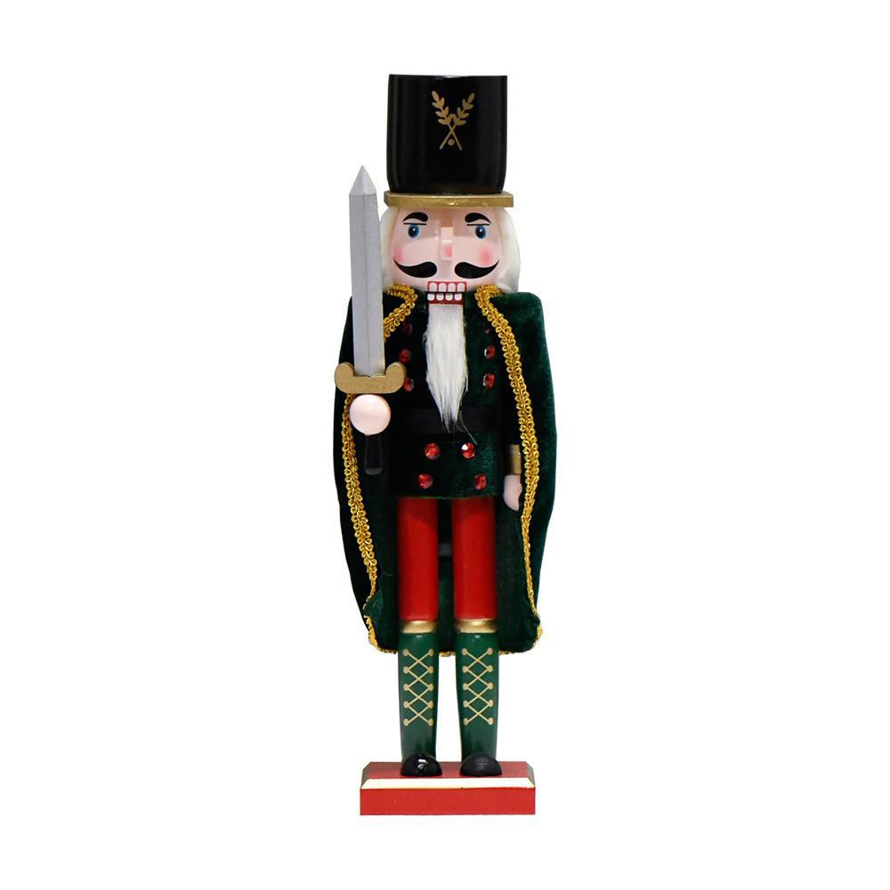 38CM European Wooden Nutcracker Puppet for Living Room Decor 38CM