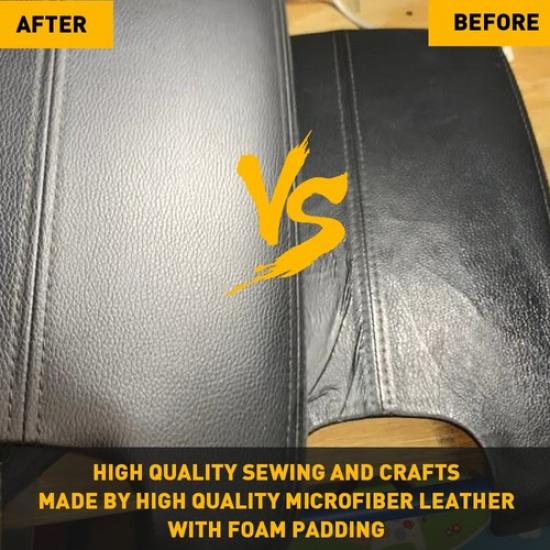 Armrest Center Console Lid Cover For 08-12 Honda microfiber Accord Leather Black