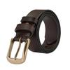 Retro Fashion Personality Trend Handmade First Layer Pure Cowhide Belt Men'S Genuine Leather Copper Buckle Korean Version Casual Denim Belt
