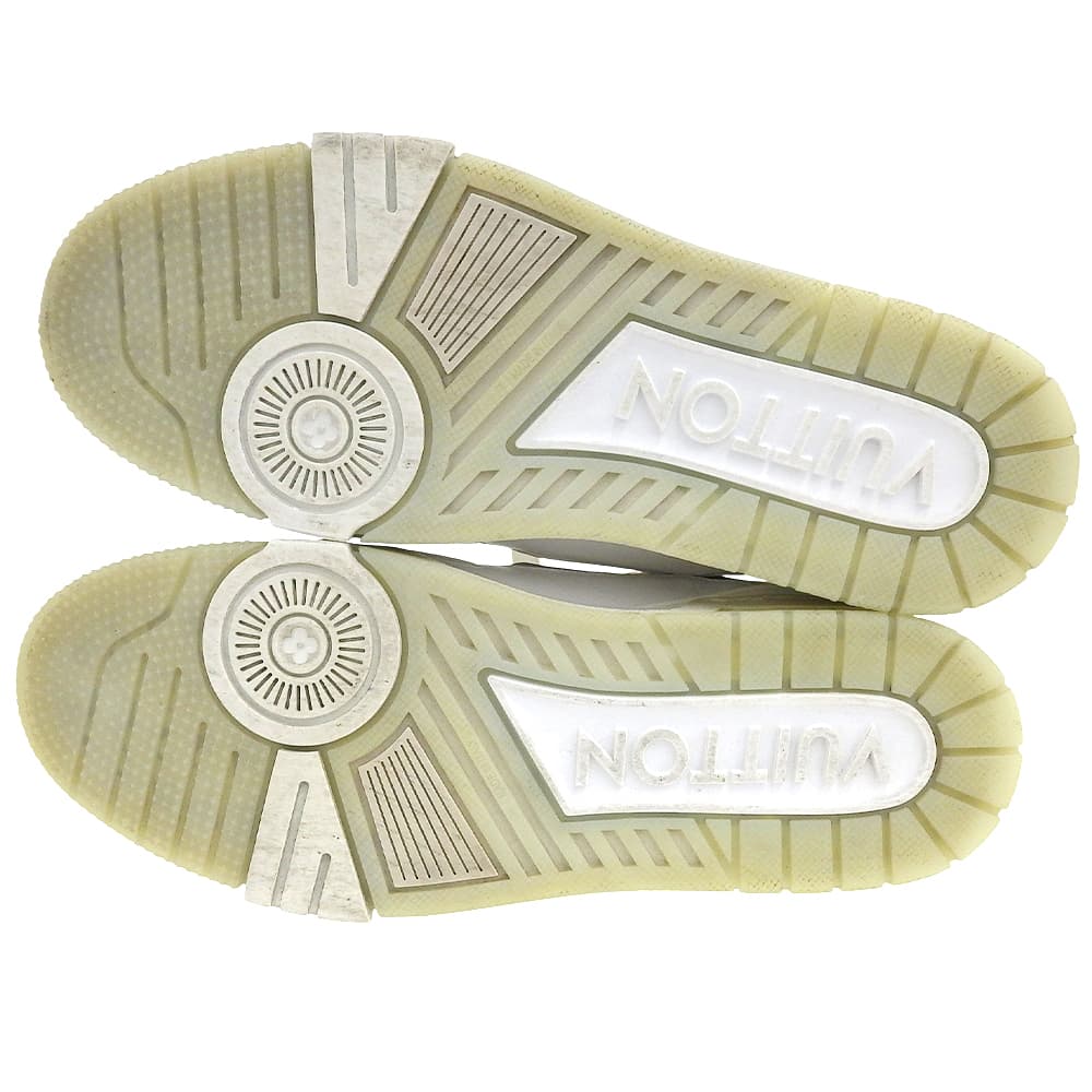 Louis Vuitton Chaussures Baskets LV Trainer Homme Blanc 10.2" chaussures 7 1/2 blancOccasion