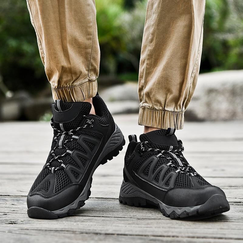 Large Size Anti Slip and Wear-resistant Outdoor Leisure Sports Shoes Hiking Shoes Hiking Shoes Off-road Running Shoes Men's Shoes