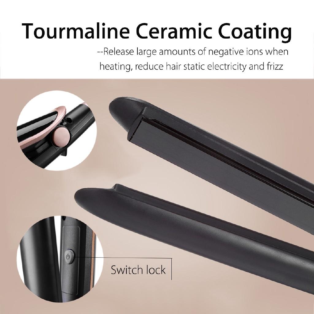 Professional Hair Straightener Curler Hair Flat Iron Negative Ion Infrared Hair Straighting Curling Corrugation 2-in-1 220V