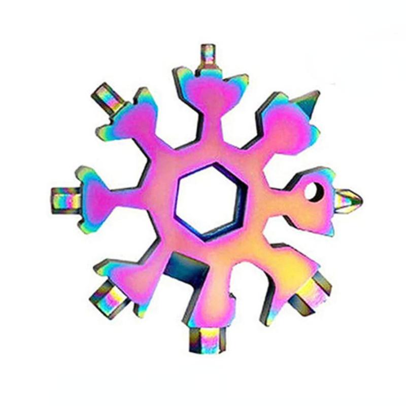 

Многофункциональный гаечный ключ-снежинка, инструментальный стальной восьмиугольный шестигранный портативный мини-универсальный ключ 18 в одном