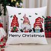 Neuer Kissenbezug mit Weihnachtsmotiv und Weihnachtszwergmuster, geeignet für Sofa, Büro, Kissenbezug, Heimdekoration