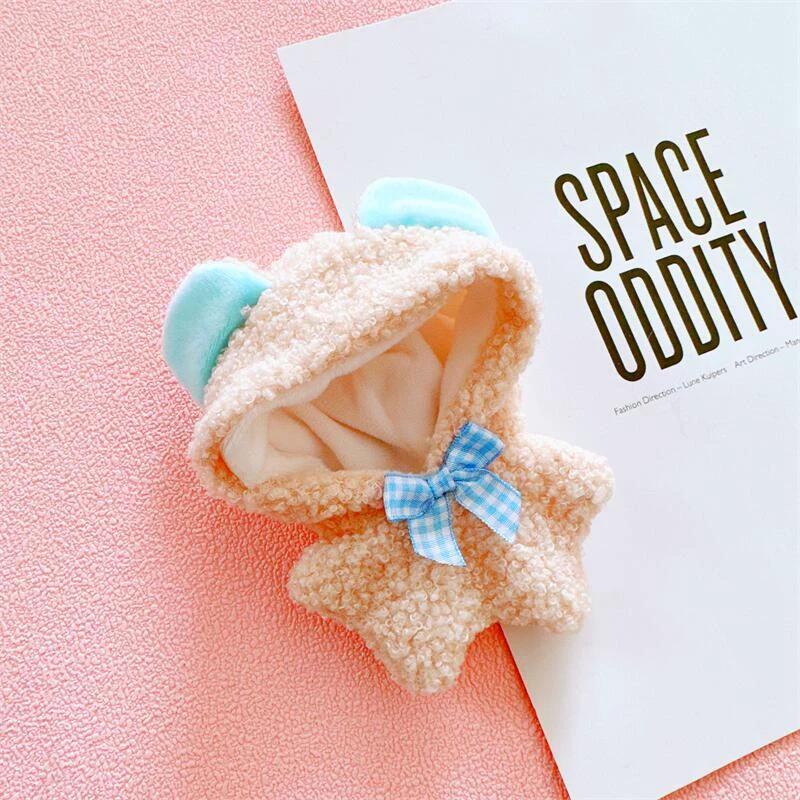 Doll Clothes for 17cm Labubu Dolls Cute Mini Plush Doll's Outfit Accessories Jumpsuit Hoodie Crawling Clothes DIY Fans Girl Gift
