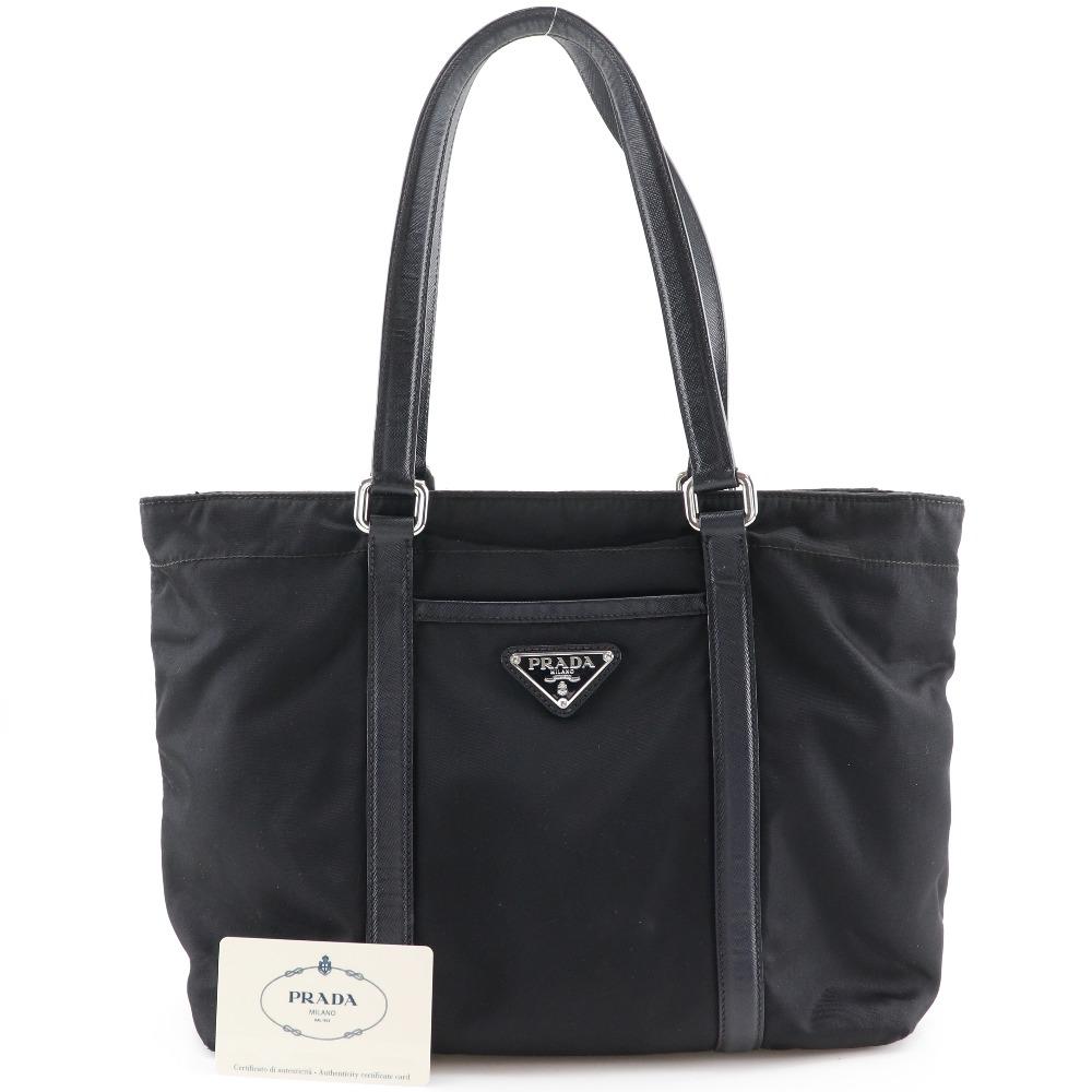 Prada Tote Bag BR2311 NERO Black Nylon/leather Women Used