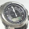 Used CASIO Casio Pro Trek PAW-5100T Solar Watch Stainless Metal Ana-Digi Men's Working Item Used008560