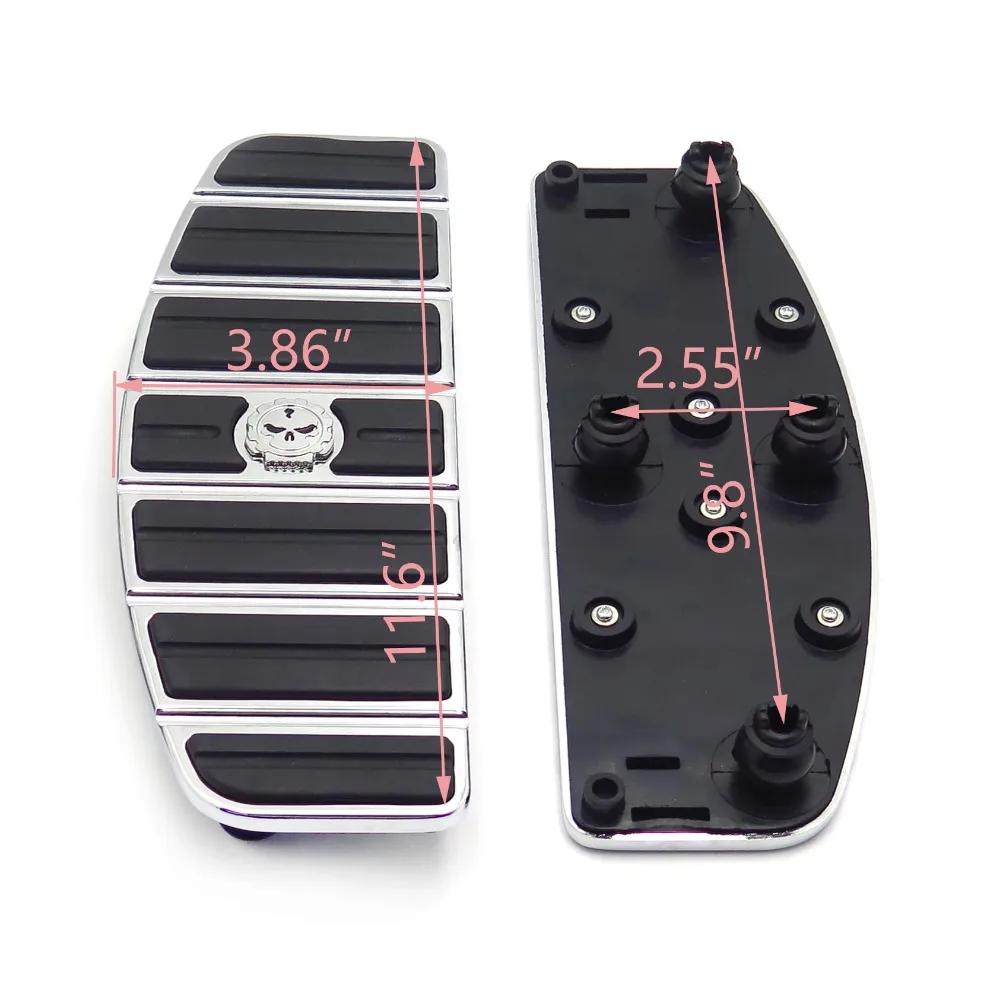 Motorcycle Chrome Skull Zombie Rider Footboard Insert Kit For 1980-Up Harley Davidson SOFTAIL MODELS LIKE FLSTC, FLSTN, FLSTF