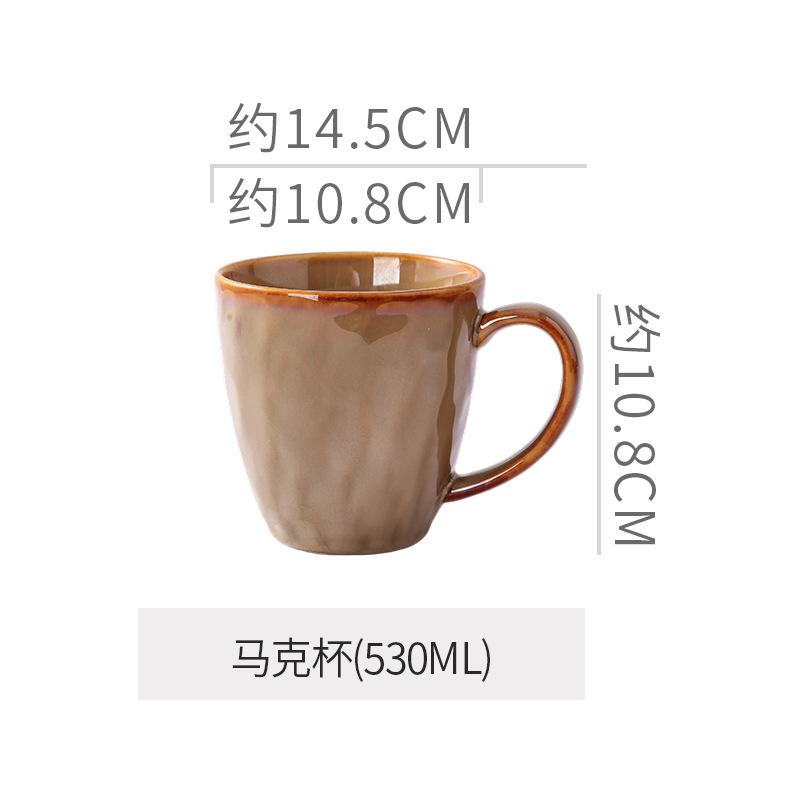 Retro Bowl Set, Special-shaped Large, Medium and Small Bowls, Kiln-changed Ceramic Tableware Creative Hotel Steak Plate