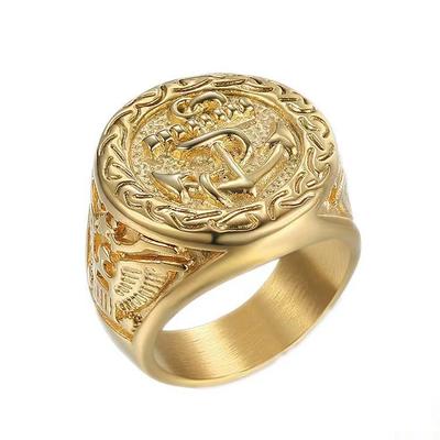 Neuer personalisierter und modischer beliebter Ring, Bootsanker Adler Herrenring