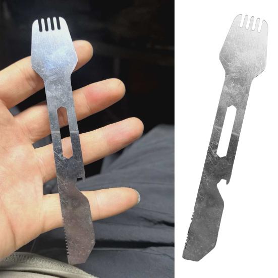 10-In-1 Adventure Utensil Stainless Steel Outdoor Multi-Tool with Spoon Foldable Camping