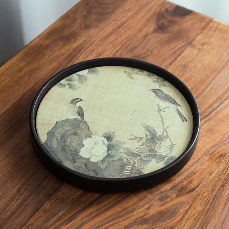 Chinese Style Tea Mat Quick-drying Water-absorbing Pottery Tea Tray Kung Fu Tea Coaster Tea Ceremony Table Tea Set Accessories