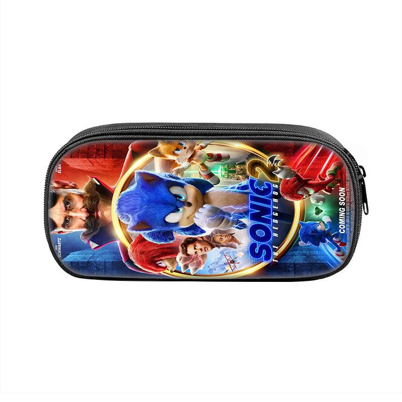 Sonic The Hedgehog Pencil Case With Nylon Material For School Students And Collectors