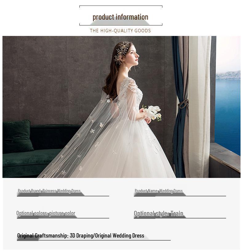 Rochie de mireasă 2025 Dreamy Starry Sky Stil Mori cu trenă lungă - Mărimi mari disponibile