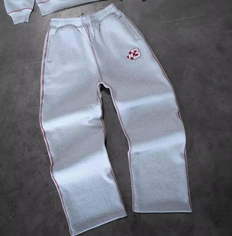 Y2K Fleece Besticktes Sweatpants & Hoodie Set für Männer und Frauen