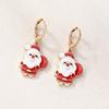 A New Christmas Cute Santa Earrings Animation Elegant Fashion