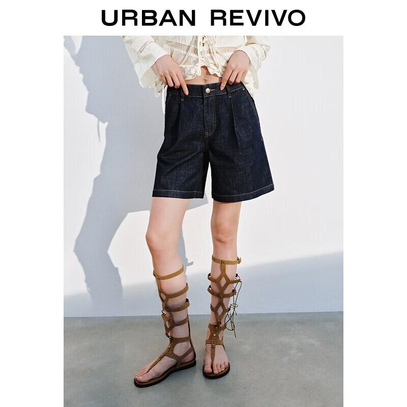 UR Women s Retro Contrast Stitch Denim Shorts 29
