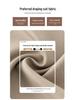 Women's Gray Wide-Leg High-Waisted Trousers - Korean Western Style, Loose Drape, Floor-Length for Spring & Autumn