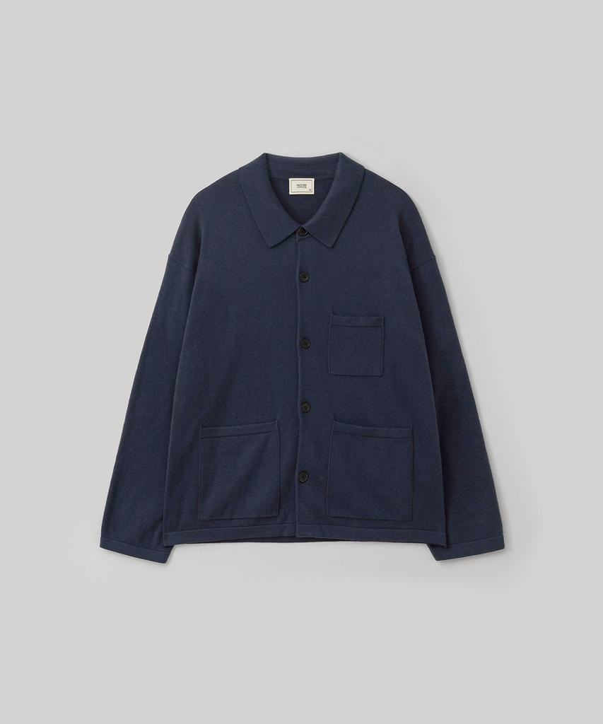 Another Office Knitted Coverall Jacket (French Navy)