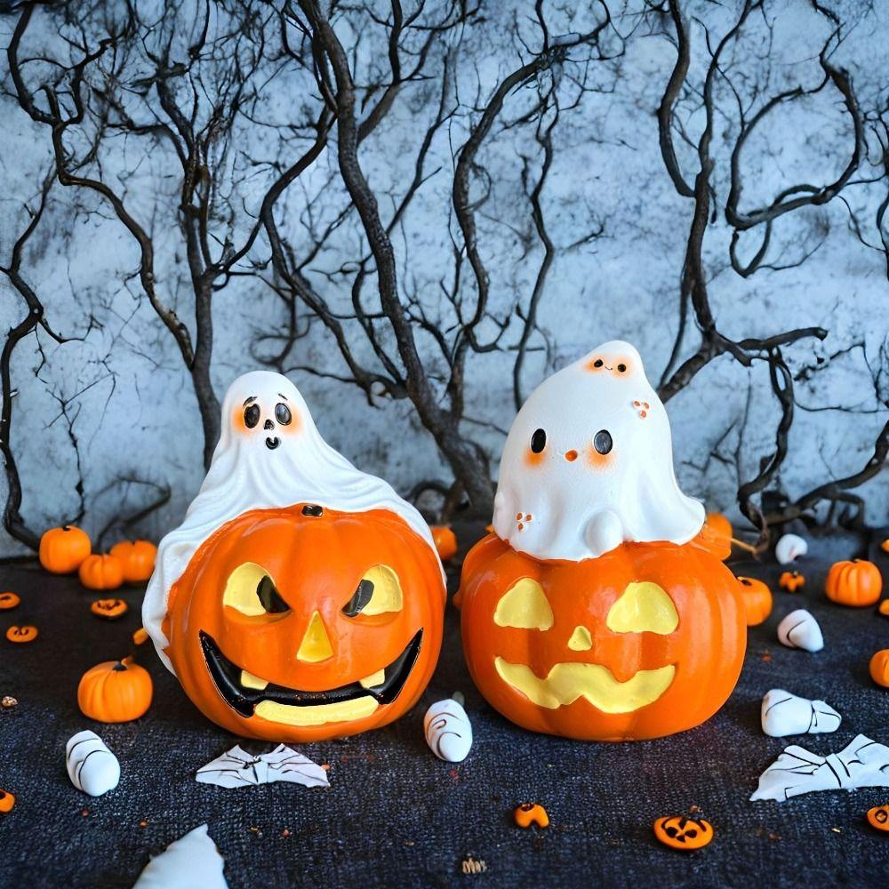 Cartoon Ghost Statue Resin Bat Ornaments Home Decoration Crafts Halloween Decorations  Outdoor