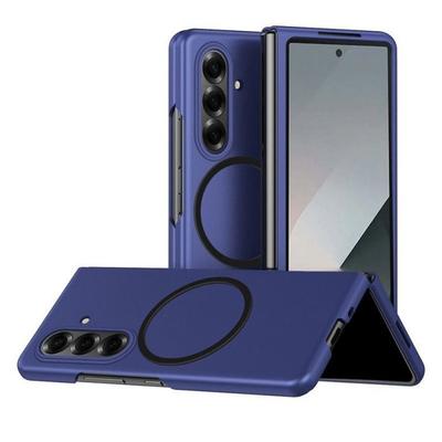 Protective Case - BOOLING - for Samsung Galaxy Z Fold 7 - Navy Blue - Magnetic Ring - Shockproof