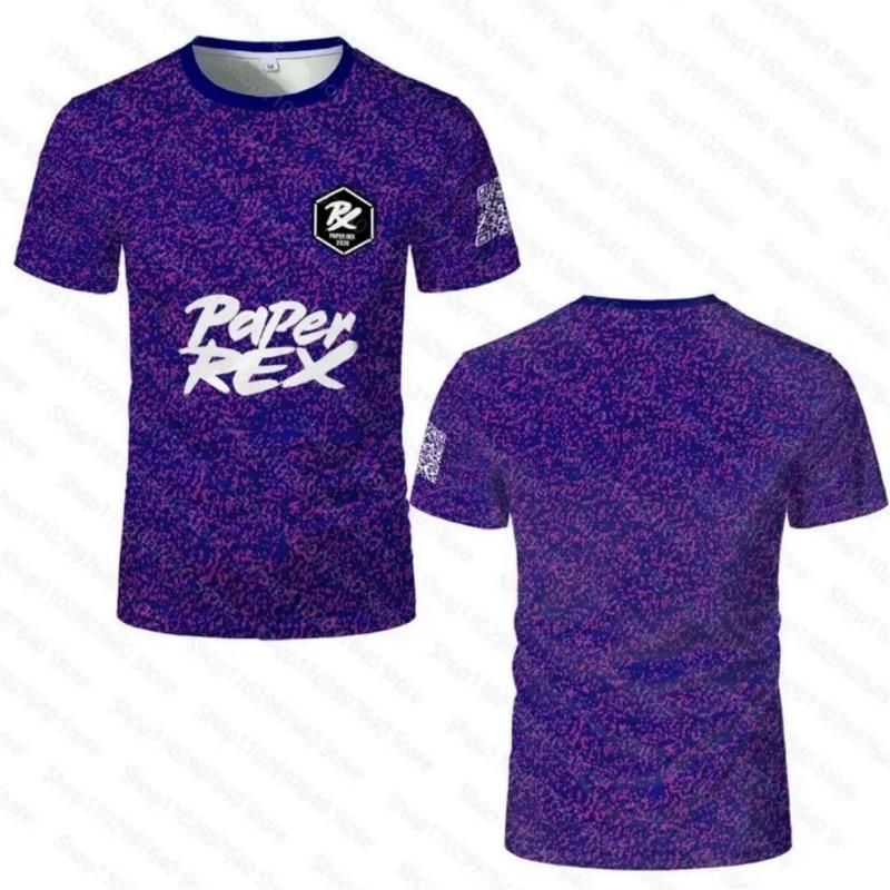 Sommer 2026: Neue E-Sport-Sommeruniformen für Herren – Atmungsaktives, 3D-bedrucktes Kurzarm-T-Shirt – PRX Team Fan-Trikot