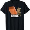 Funny Cat Throwing Brick Funny Weird Cat Meme Men Women Kids T-Shirt