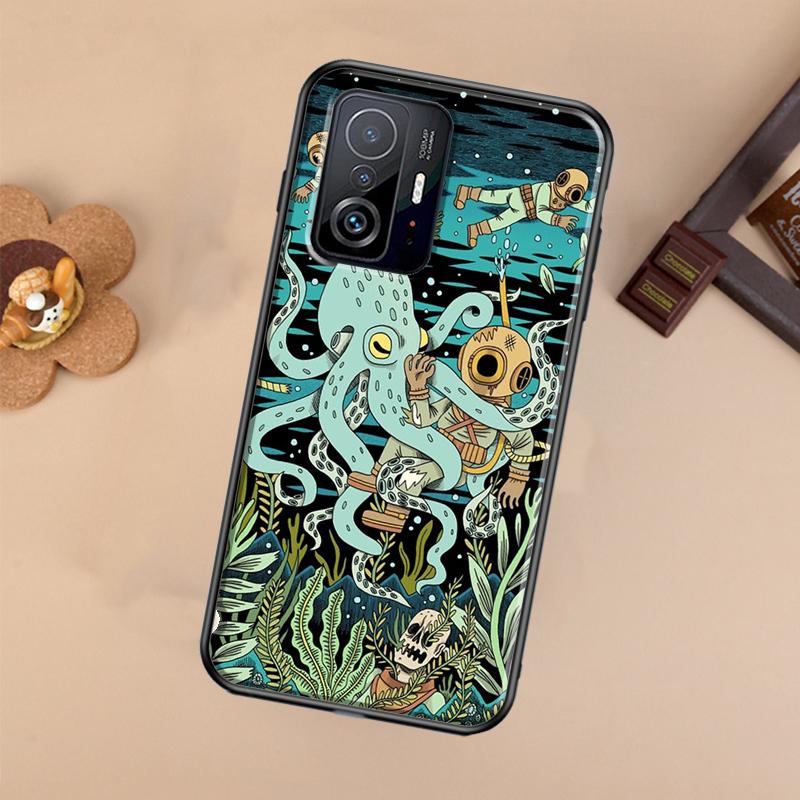 Marine Life Ocean Octopus Case For Xiaomi POCO X7 X6 X5 X3 Pro F3 F5 F6 M6 Pro 13 14 Ultra 11T 12T 13T 14T Pro Cover