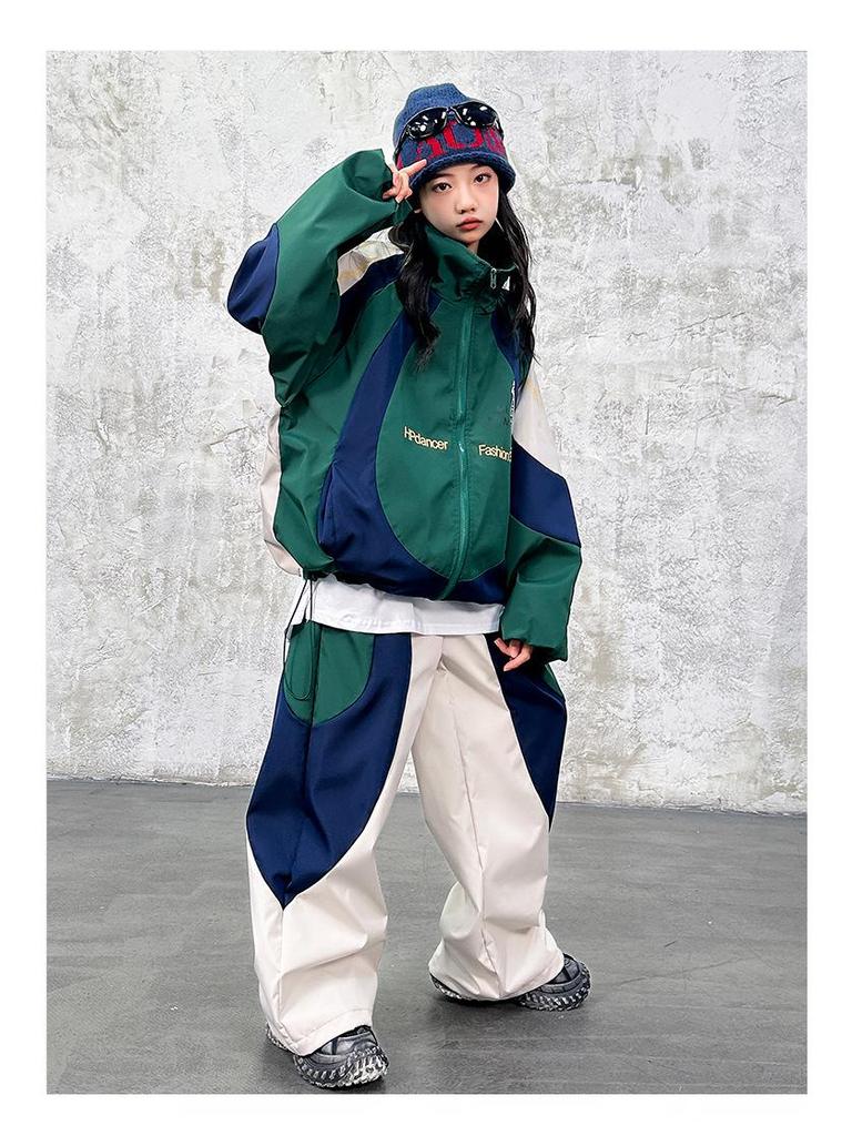 Kids' Trendy Hip Hop Street Dance Performance Costume Set