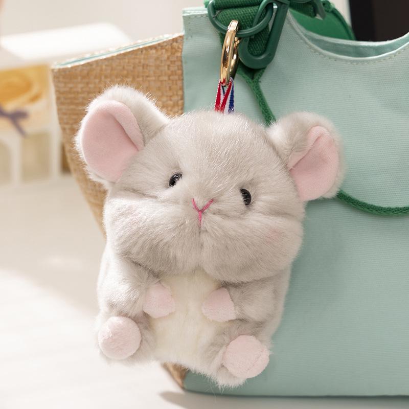 Cute Panda Plushie Backpack Pendant & Small Rabbit Hamster Toy