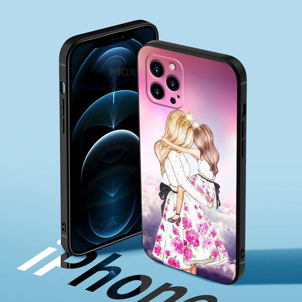 Pro iPhone 8 Plus 13 Pro Max 14 XR 12 XS 7 11 X SE2 5S Mini SE2022 6S 5 SE Pouzdro Žena Móda dívka Super Máma miminko TPU