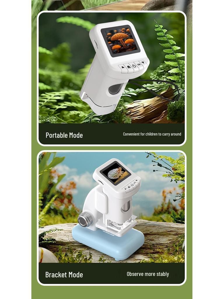 Portable HD Digital Microscope with Display for Educational Use