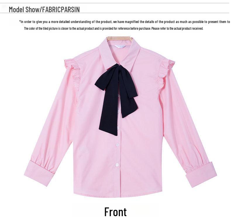 Women's College Style Long-Sleeve Shirt Dress - 2022 Spring Collection