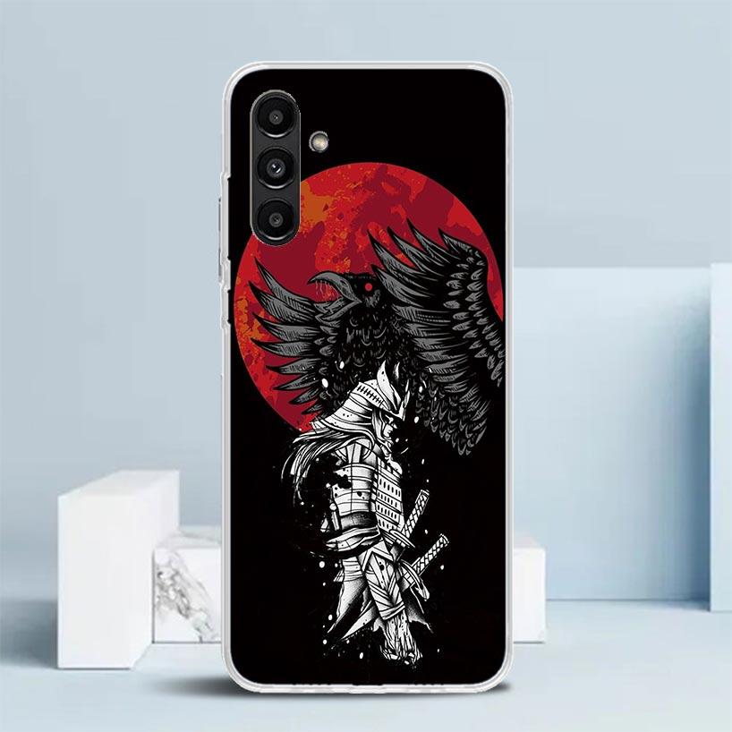Funda de Teléfono con Tatuaje de Dragón Oscuro Japonés Para Samsung Galaxy A17 A37 A57 A16 A15 A14 A13 A56 A55 A54 A53 A36 A35 A34 A33 A26 A25 A2