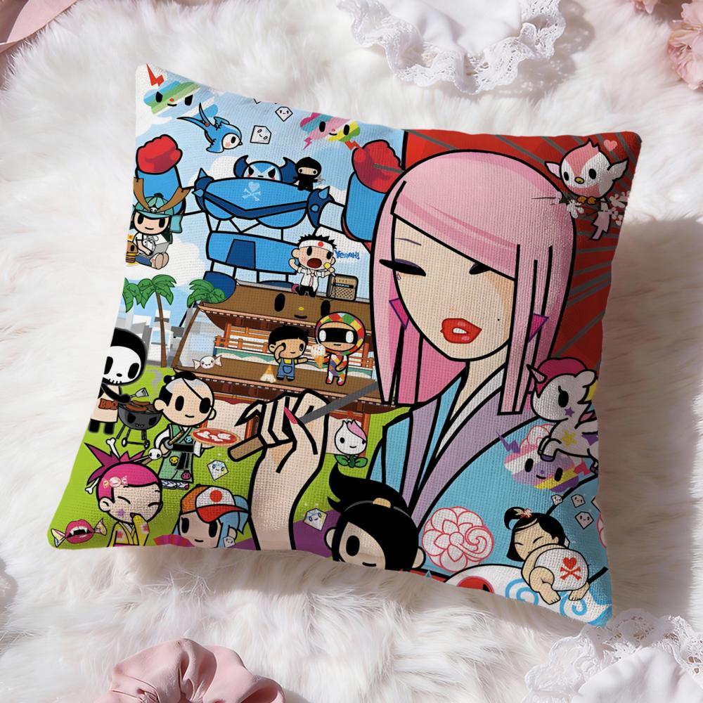hot anime t-Tokidoki Cushion Cover Premium Comfort Reversible Pillow Cove -Two in One Design for Any Room & Car Interior