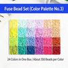 24 Colors Fuse Beads Kit 2.6Mm Melt Beads Set 3D Diy Puzzle Kids Handmade Craft Educational Toy Gift For Boys Girls