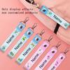 Cartoon Name Badge Imitation Leather Child ID Tags Name Keychain Name Tag  Kindergarten Children
