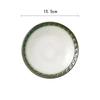 Creative Retro Circular Dining Plates Household Afternoon Tea Dessert Snack Plate Exquisite Light Luxury Ceramic Plate Tableware