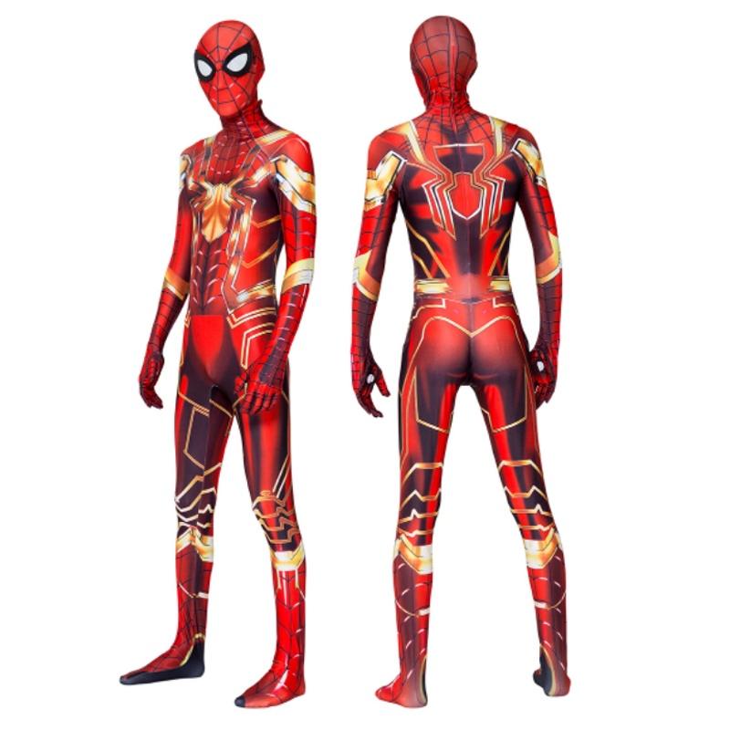 

Костюм Спайдермена из стали, косплей, цельный боди, косплей 170AldultM