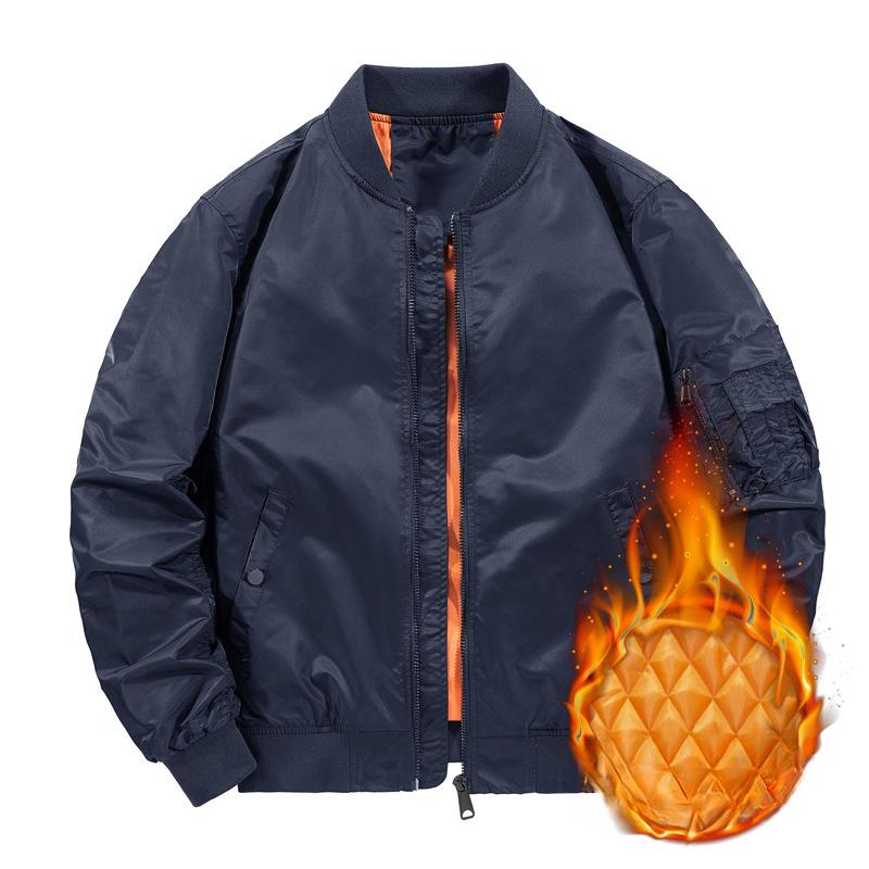 Autumn and Winter Monsoon Ma1 Pilot Jacket Cotton Coat Baseball Uniform Female Couple Jacket Thickened Cotton Coat