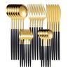 24/30pcs Dinnerware Set Fork Spoon Set Stainless Steel Dinnerware Set for Family Gatherings Rust-proof Cutlery for 6 for Kitchen
