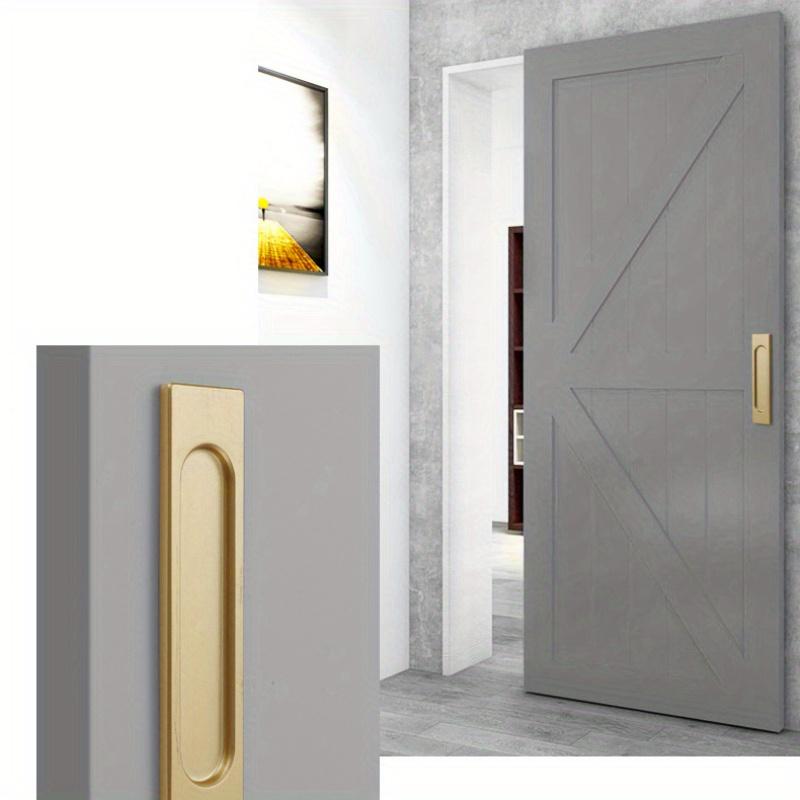 2Pcs Barn Door Sliding Pull Door Hidden Furniture Hardware Handle Self-Adhesive Bathing Room Glass Door Pulls