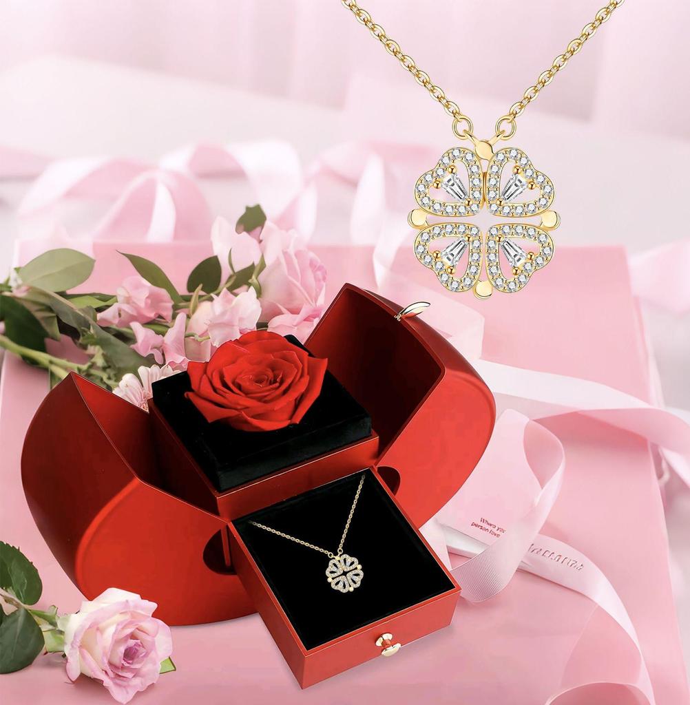 S925 Sterlingsilber Kleeblatt-Halskette - Vielseitige Mode-Schlüsselbein-Kette für Damen