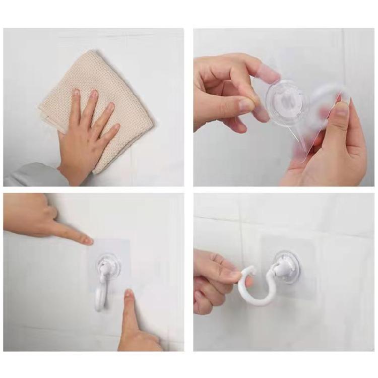 Selbstklebende Haken 10 Stück/Set 360° drehbar Schlafzimmer Büro Aufbewahrungshaken