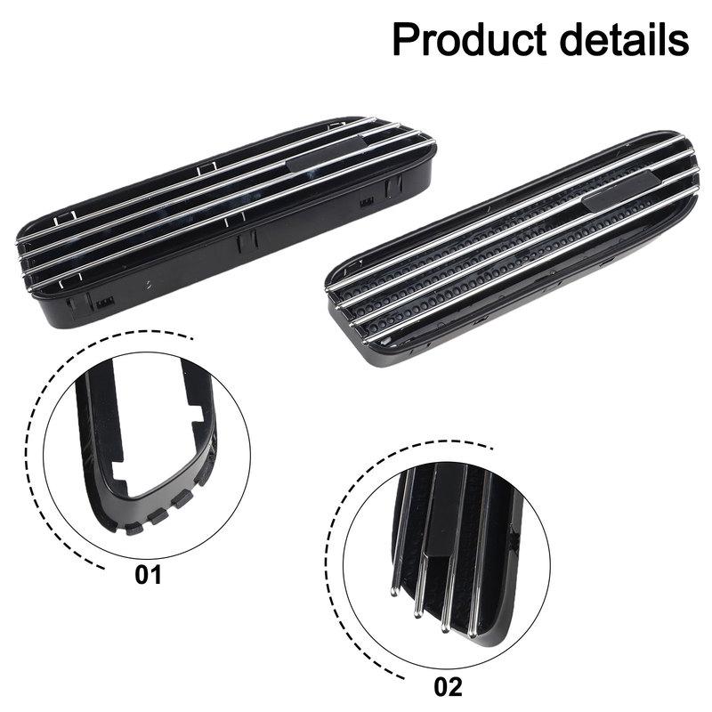 2x Car Silver Black Side Grill Fender Vent Grille 51137895913 51137895914 51132694607 51132694608 FOR BMW E46 For M3 2001-2006